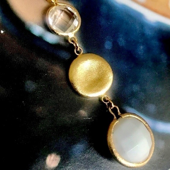 RIVKA FRIEDMAN 18K GOLD CLAD PENDANT NECKLACE LARIAT CHAIN STATEMENT NECKLACE - Picture 2 of 9